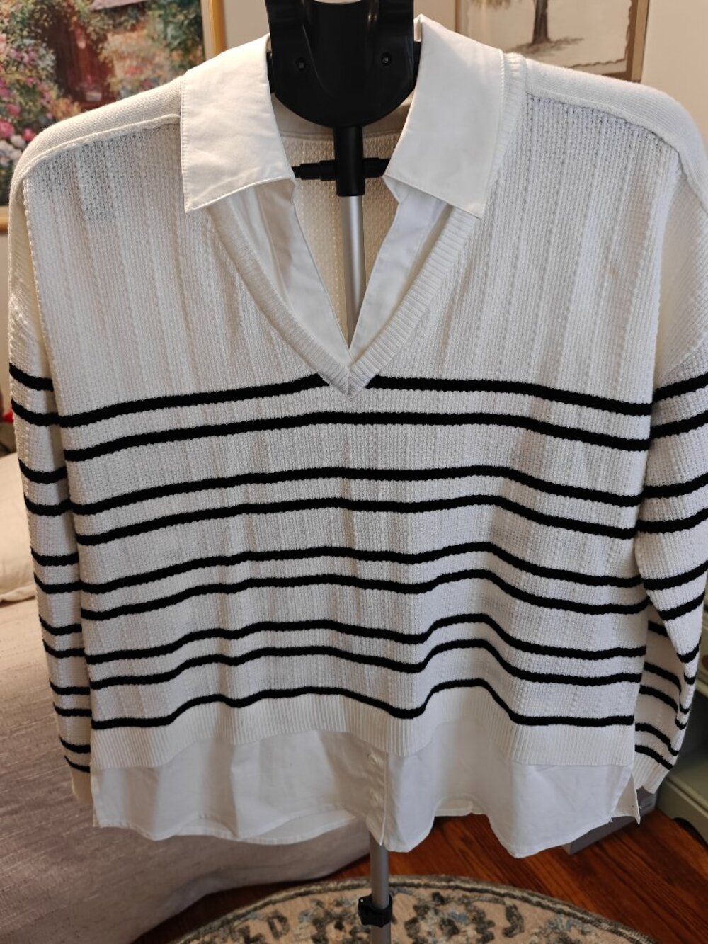 Adrianna Papell Top with Faux Undershirt